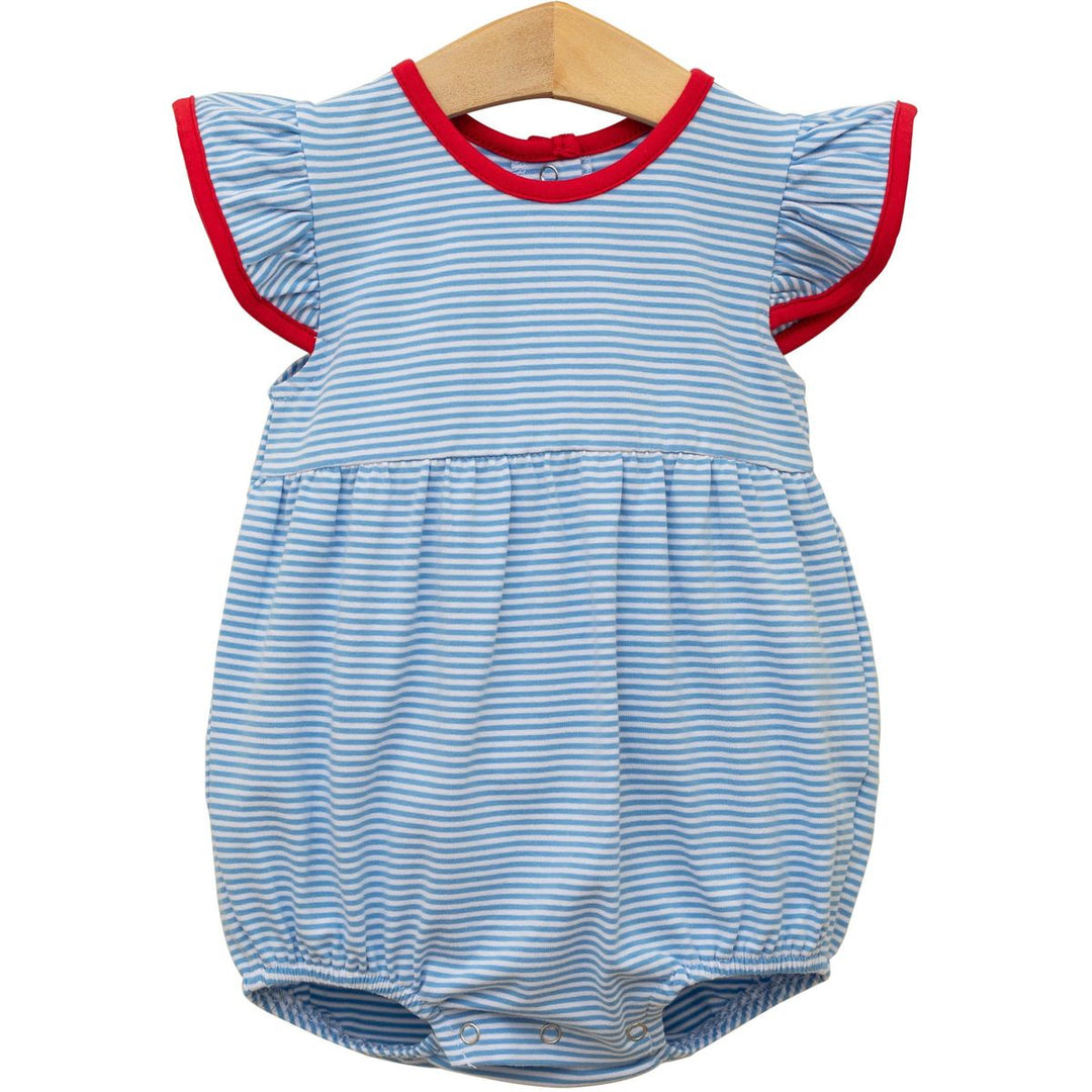 Lucy Bubble | Cornflower Stripe/Red