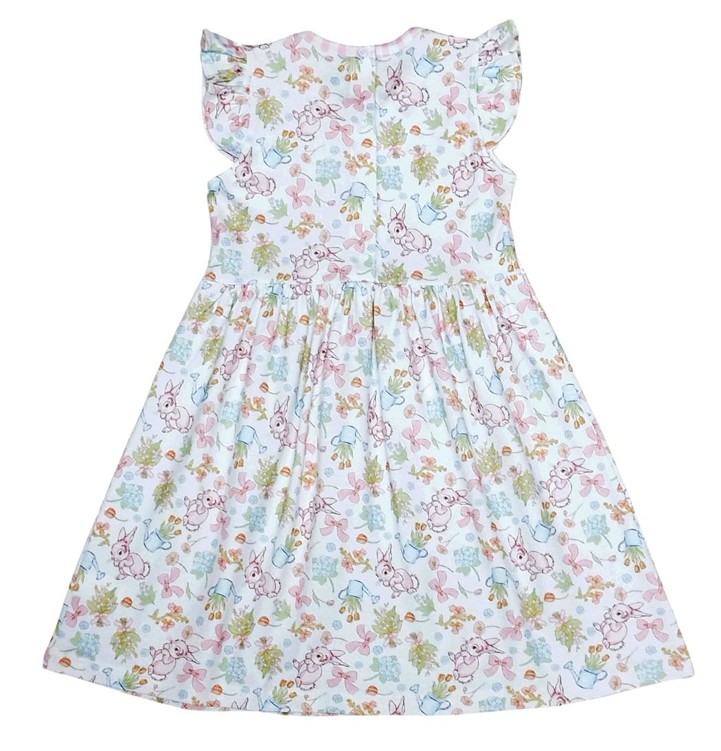 Girls Pima Play Dress | Bunny
