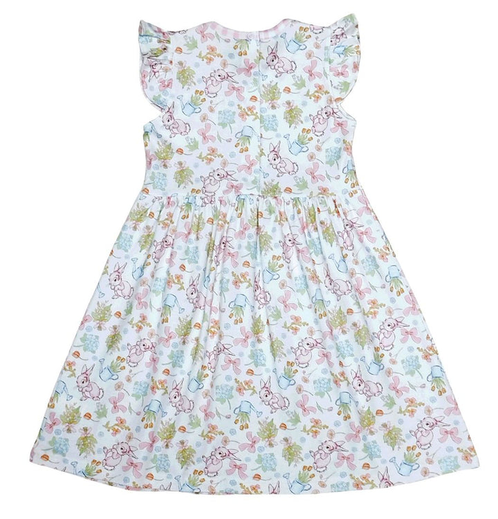 Girls Pima Play Dress | Bunny