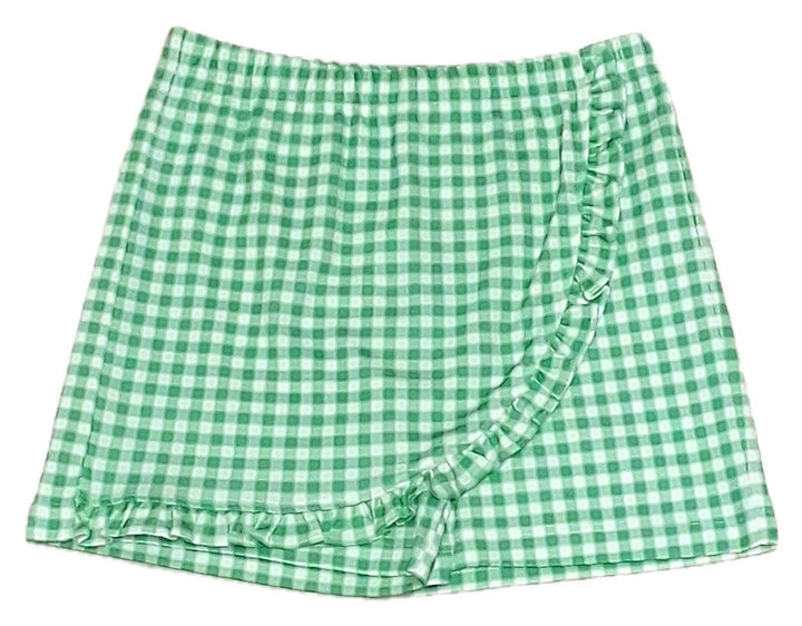 Girls Green Check Skort | Golf Collection