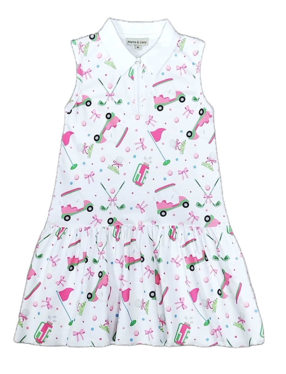 Girls A Line Collared Dress | Golf Collection