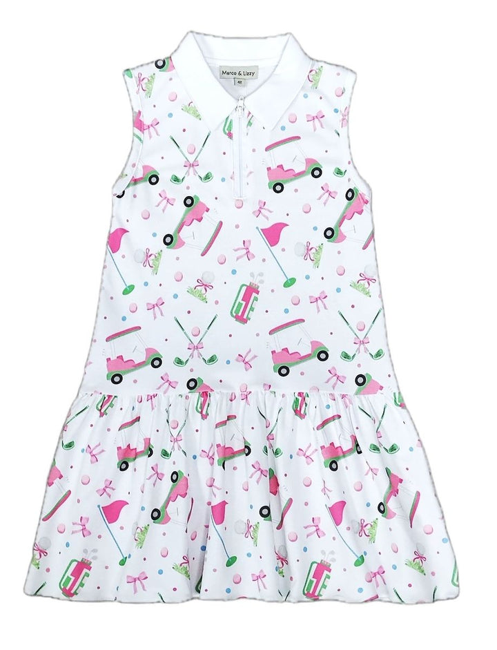 Girls A Line Collared Dress | Golf Collection
