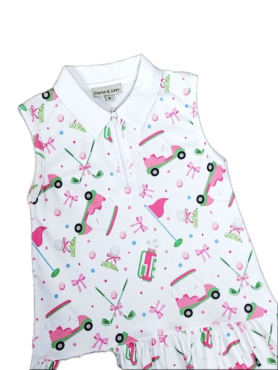 Girls A Line Collared Dress | Golf Collection