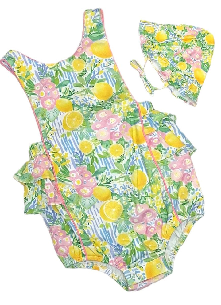 Baby Girl Sun Bubble and Sun Hat | Positano Collection