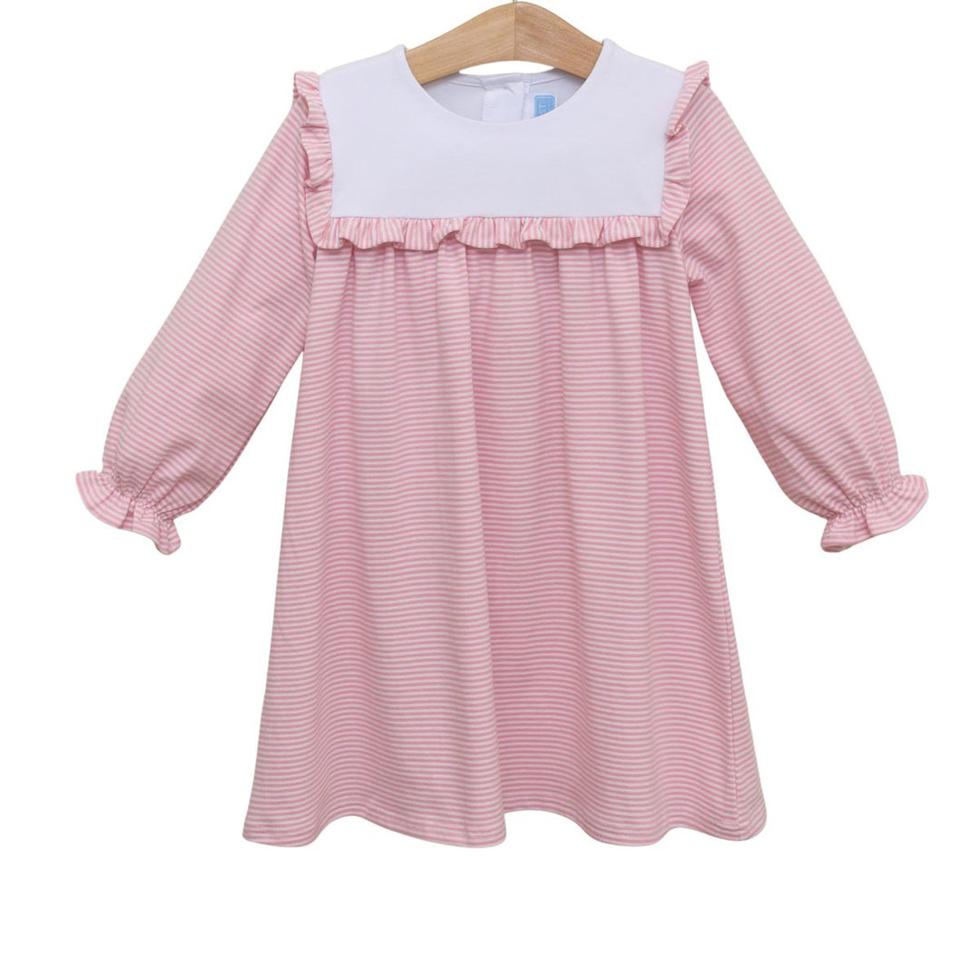 Marie Dress- Light Pink Stripe