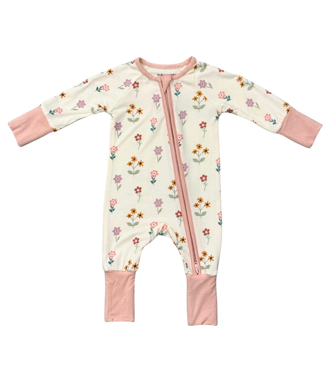 Long Sleeve Zip Romper | Meadow Bloom