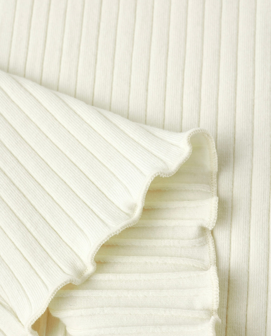 Girls Ribbed Long Sleeve | Ivory