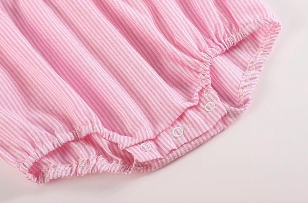 Pink Striped Lil Sister Smocked Infant Romper 18-24M, 2T