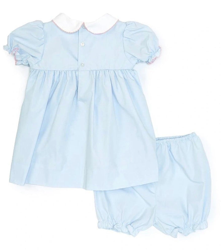 Petit Ami Easter Bunny Fit and Flare with bloomer 24M, 3T, 4T