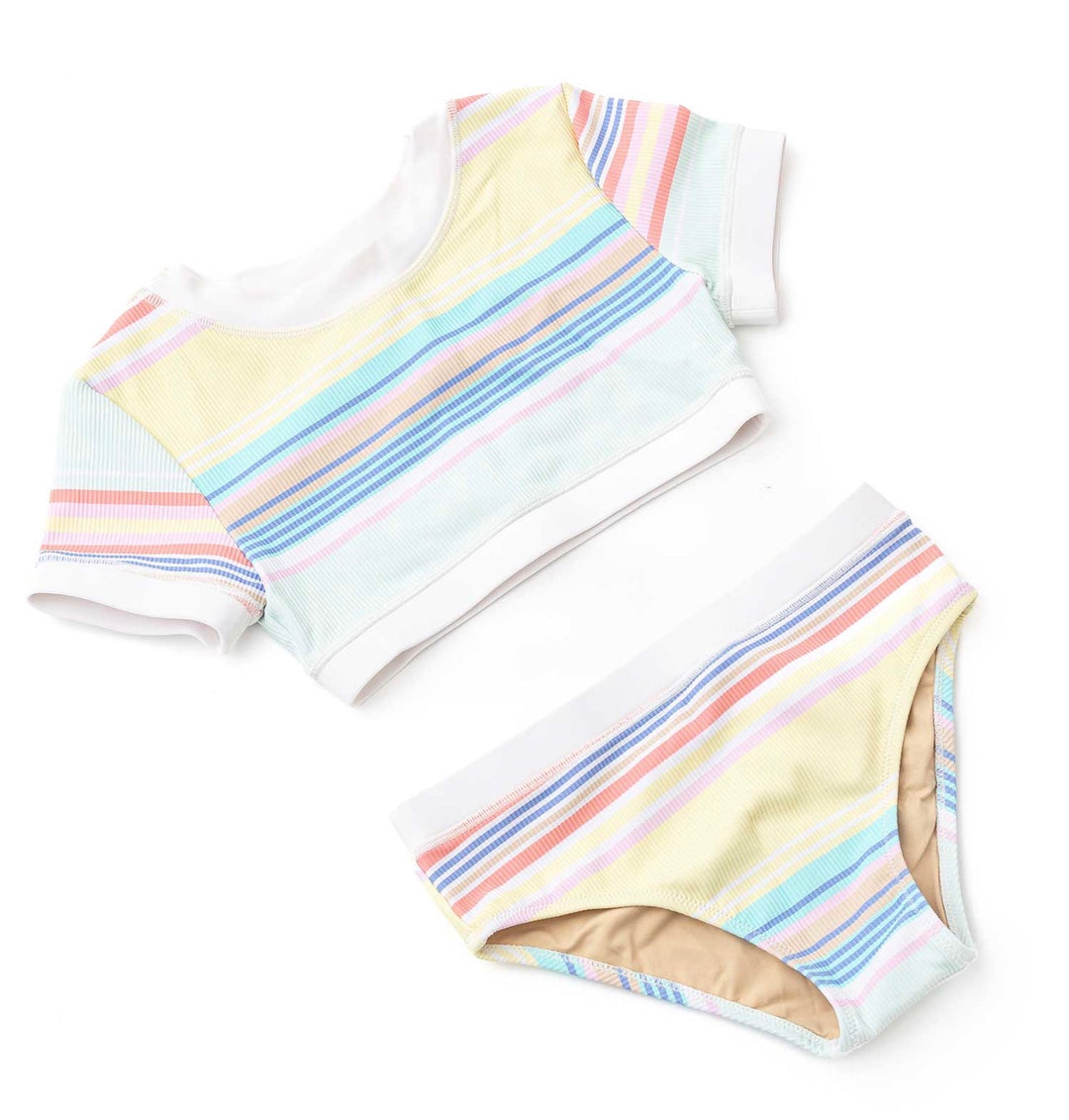 Surfer Stripe Two-Piece Swimsuit
