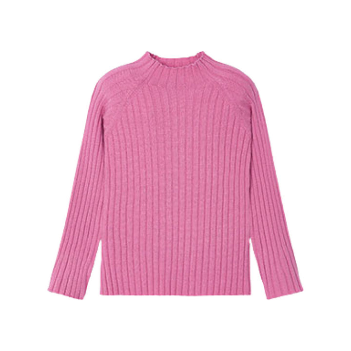 Ribbed Mockneck Sweater - Pink: 5