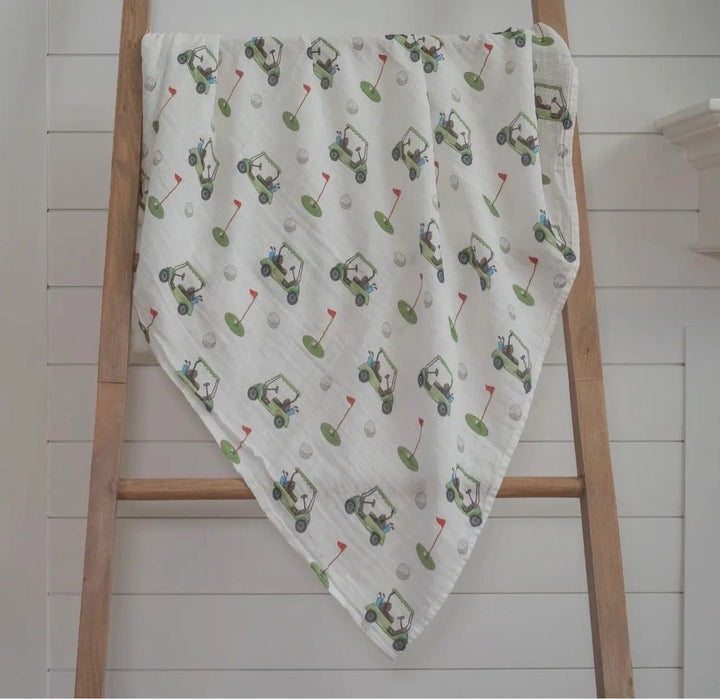 Golf A Round Baby Muslin Swaddle Blanket