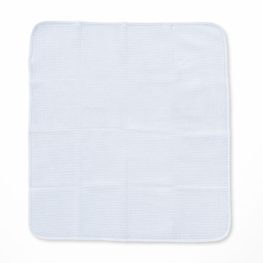 3-Piece Baby Gift Set: Blanket, Burp, Bib | Pearl Blue