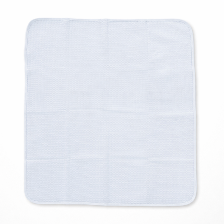3-Piece Baby Gift Set: Blanket, Burp, Bib | Pearl Blue