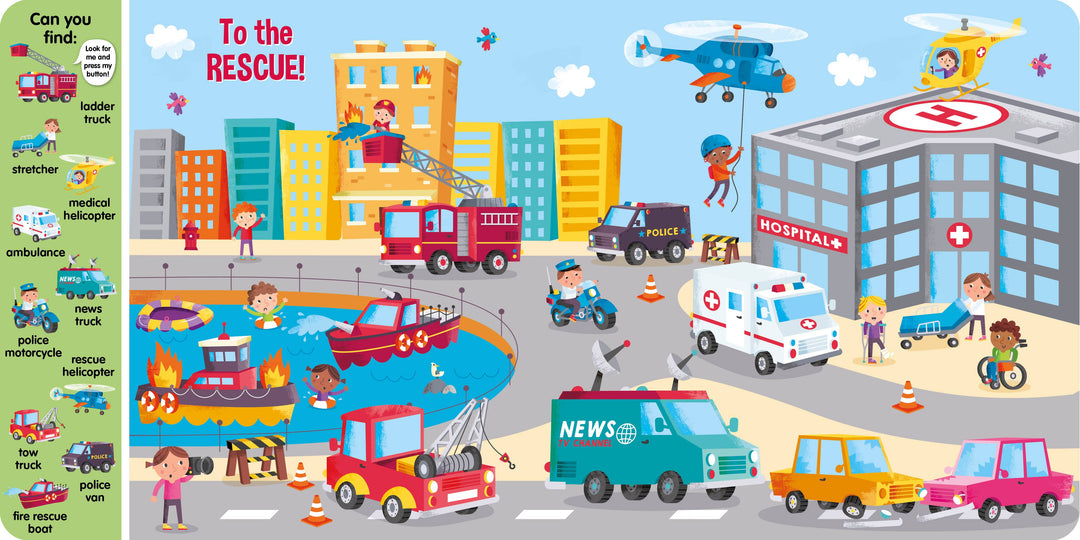 Kidsbooks Publishing - Search & Find: Things that Go (6-Button Sound Book)