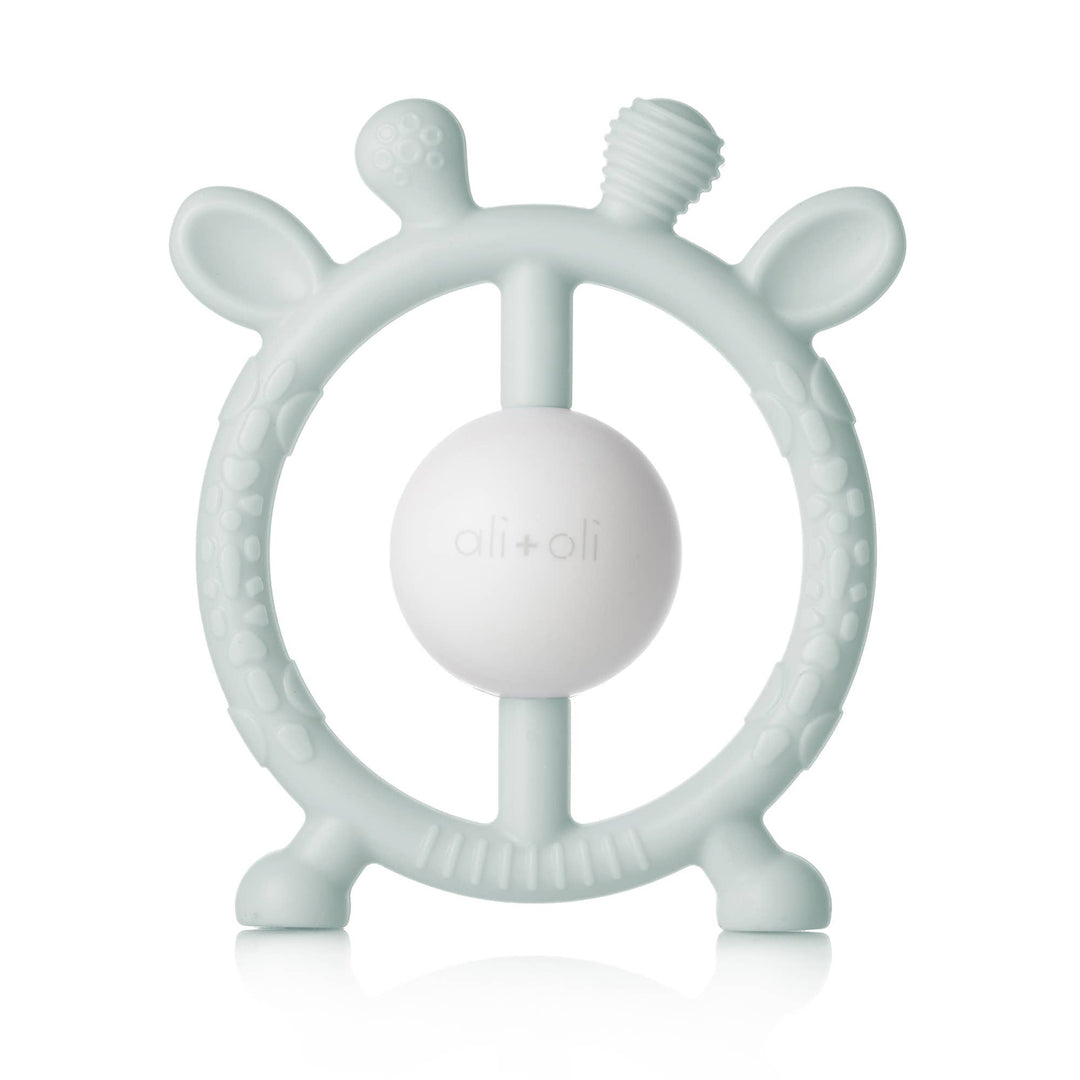 Silicone Giraffe Teether & Rattle (Mist)