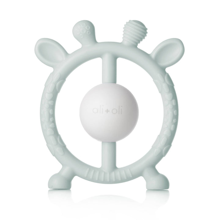 Silicone Giraffe Teether & Rattle (Mist)