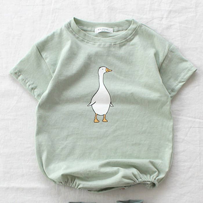 Sparkling Extras - Baby Summer Duck Cotton Short Sleeve Romper Onesie Jumpsuit