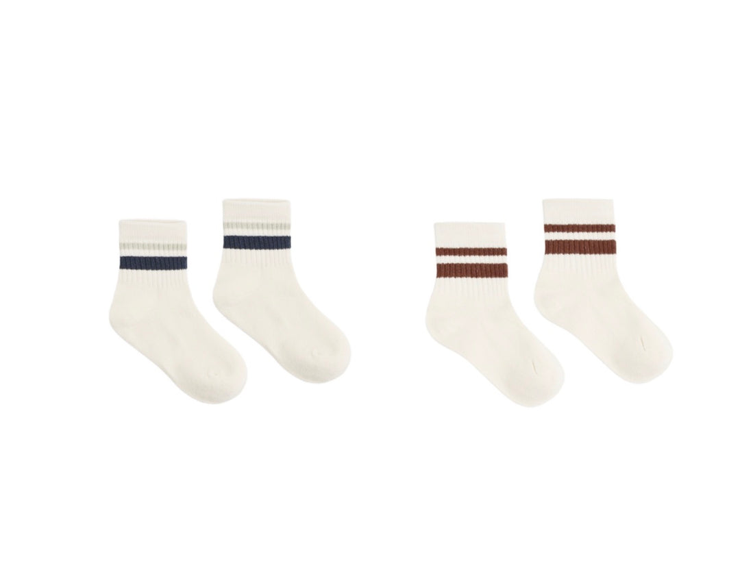 Stripe Socks 2-pack | Fog/Mulberry