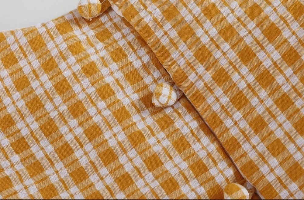 Orange Gingham Pumpkin Dress: 3T, 5