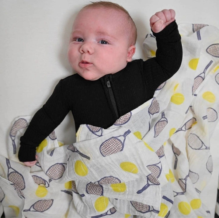 Tennis Baby Muslin Swaddle Blanket