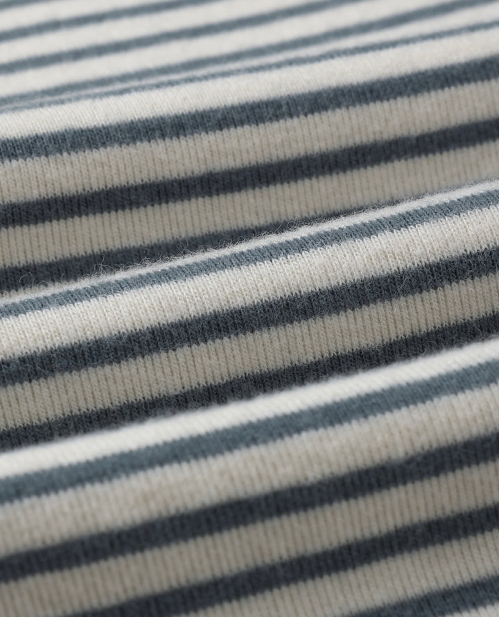 Baby Boy Footie | Ocean Micro Stripe