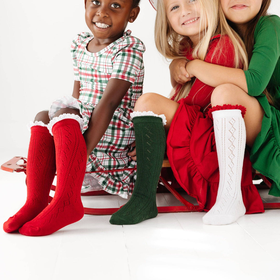 Little Stocking Co. - Fancy Christmas Knee High Socks 3-Pack