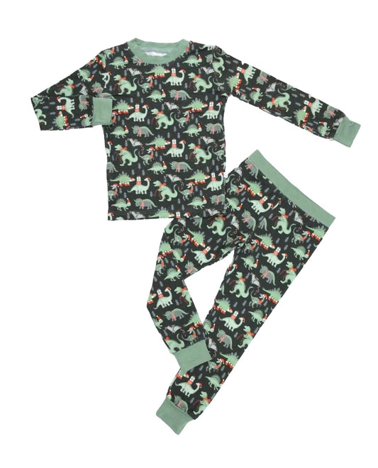 Bamboo Dino Christmas Pajamas pant set 18-24M, 2T