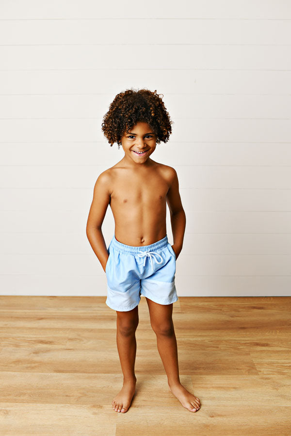 Block Swim Trunk | Blue