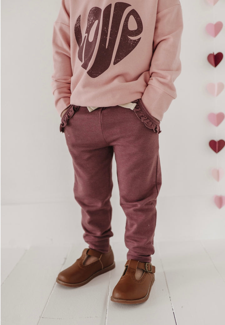 Baby and Toddler Girls Joggers - Rose Brown