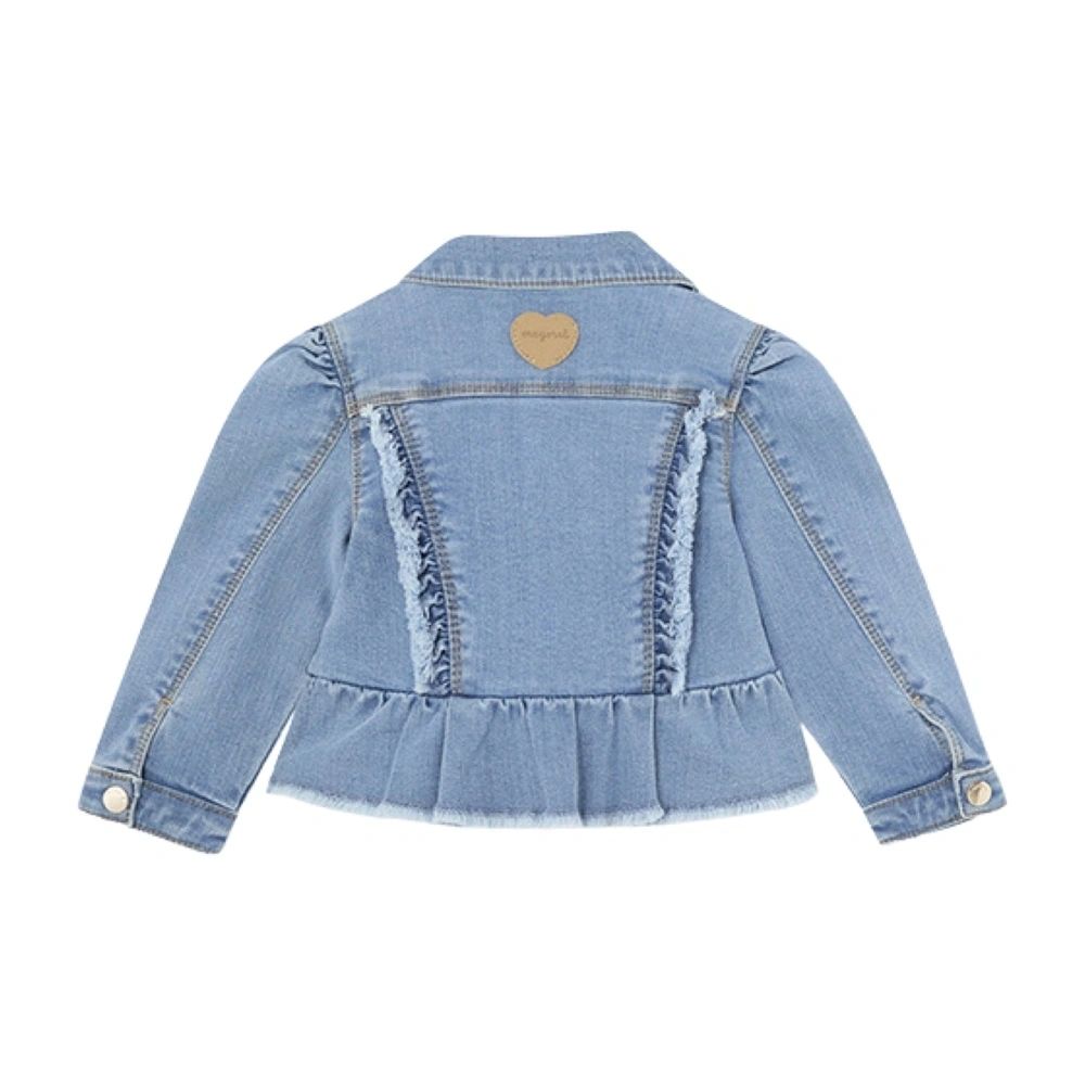 Mayoral Baby Girls Infant Ruffle Jean Jacket: 12M, 18M, 24M