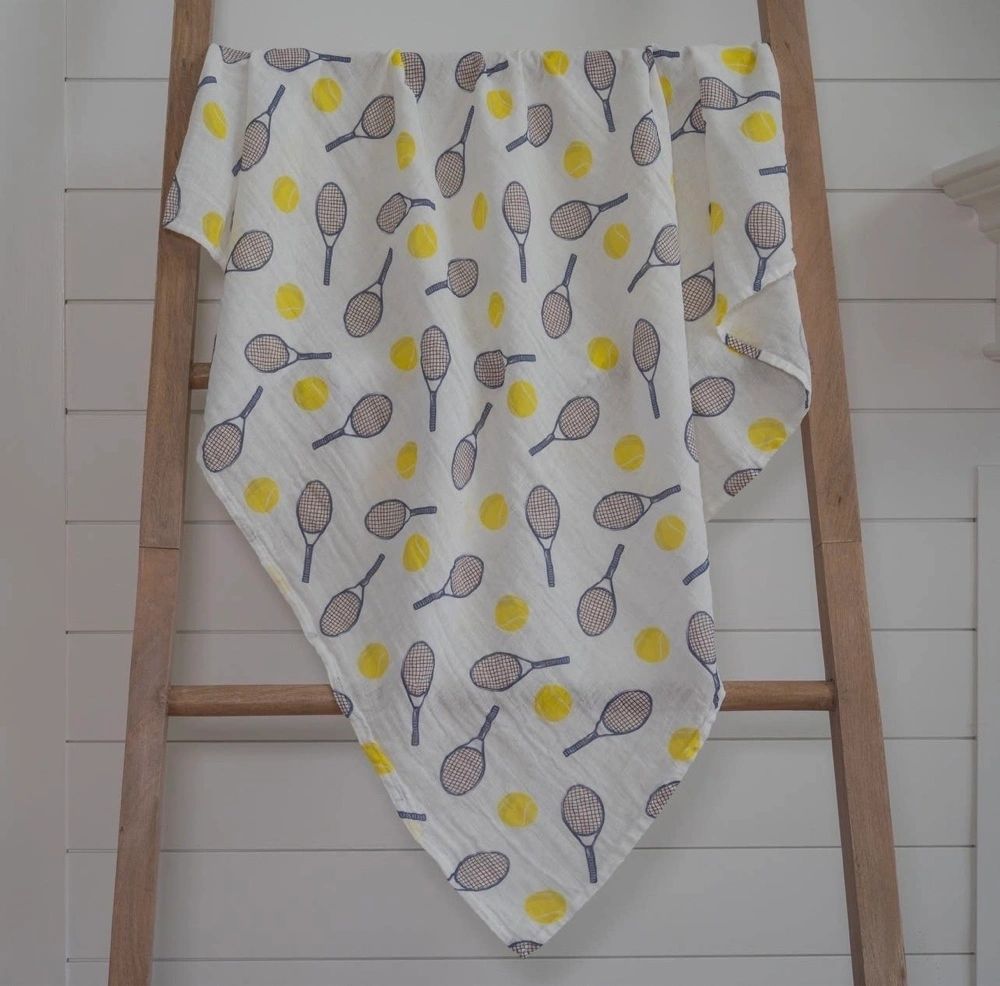 Tennis Baby Muslin Swaddle Blanket