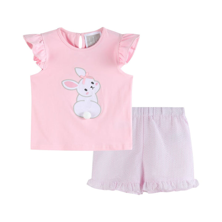 Pink Easter Bunny T-Shirt and Shorts Set