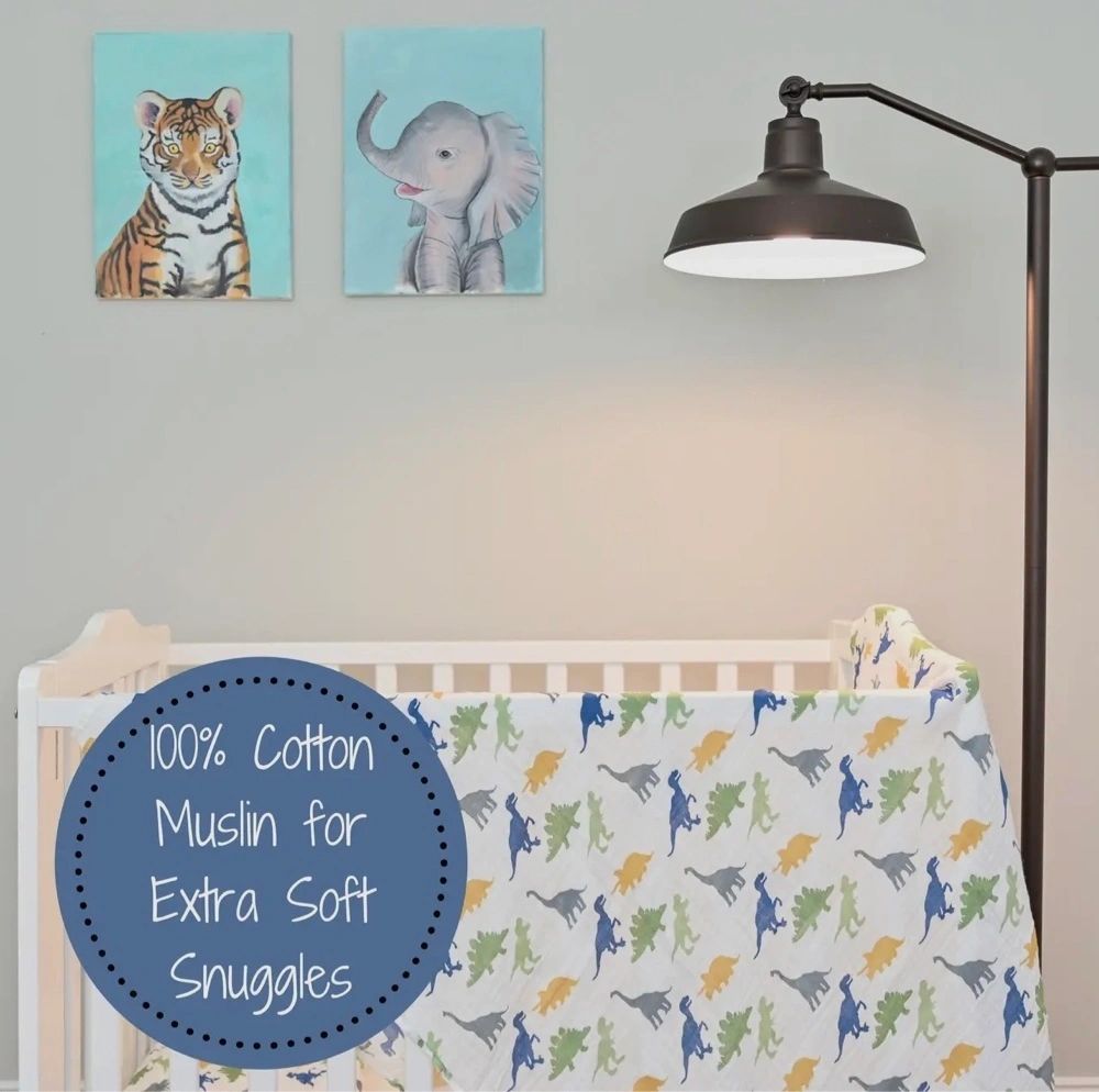 Rawr-Some Baby Muslin Swaddle Blanket