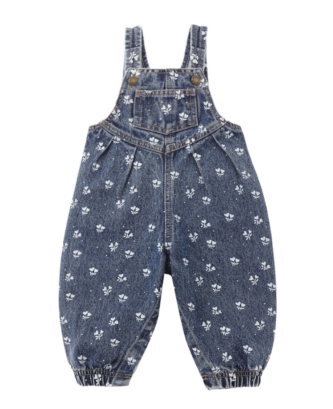 Girls Vintage Overall | Heart Ditsy