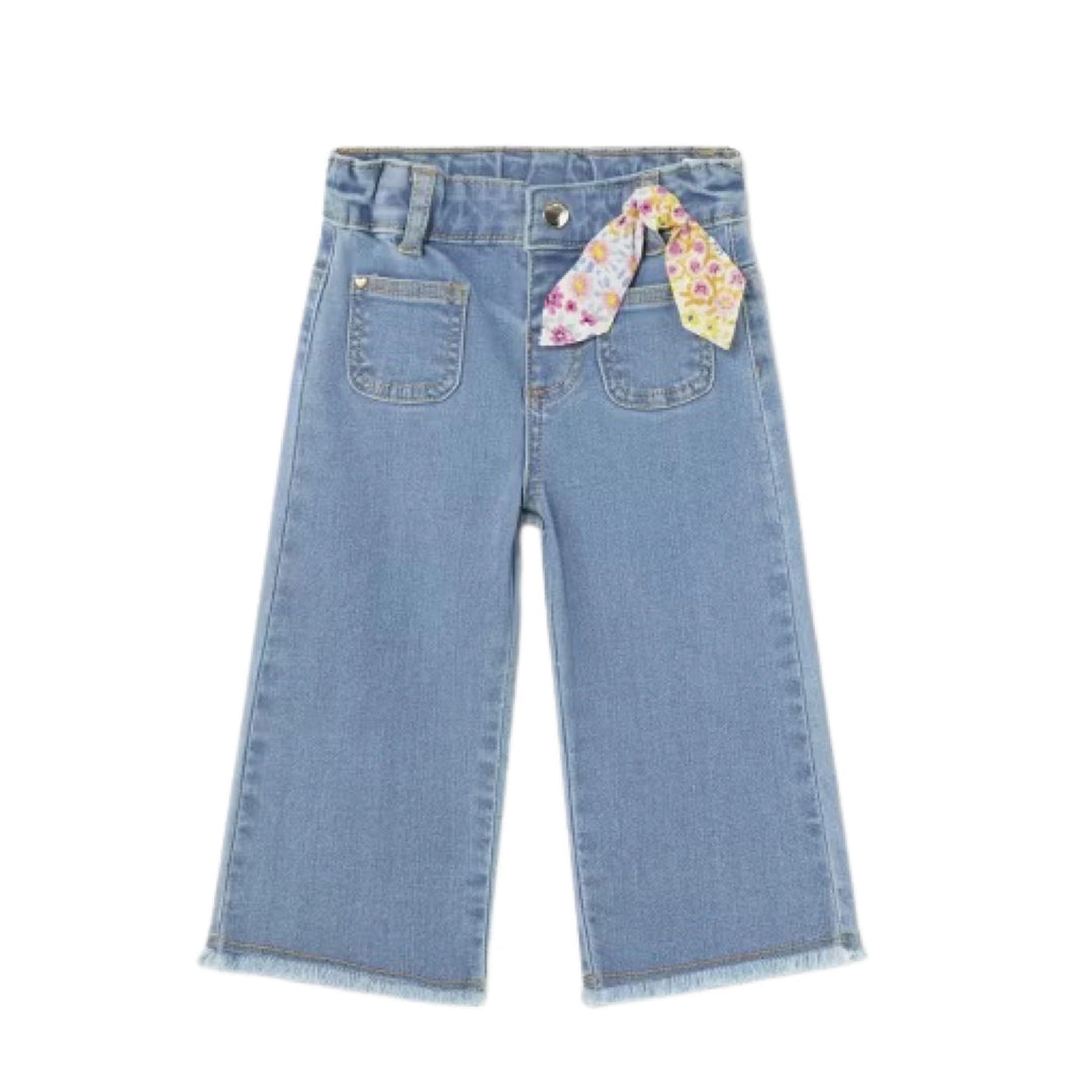 Mayoral Baby Girls Wide Leg Denim Jeans: 12M,24M