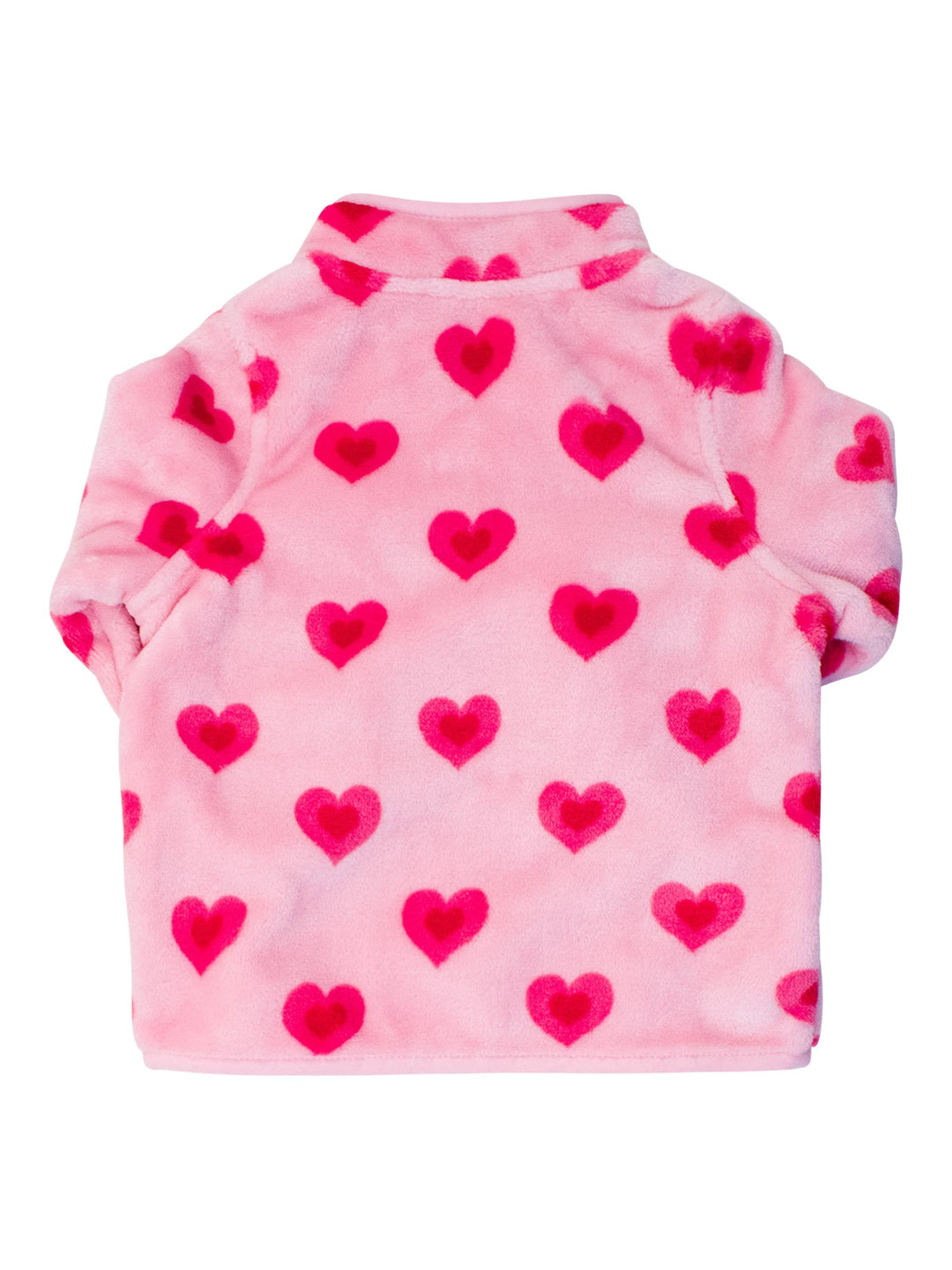 Girls I Heart You More Marshmallow Fleece Pullover Quarter-Zip