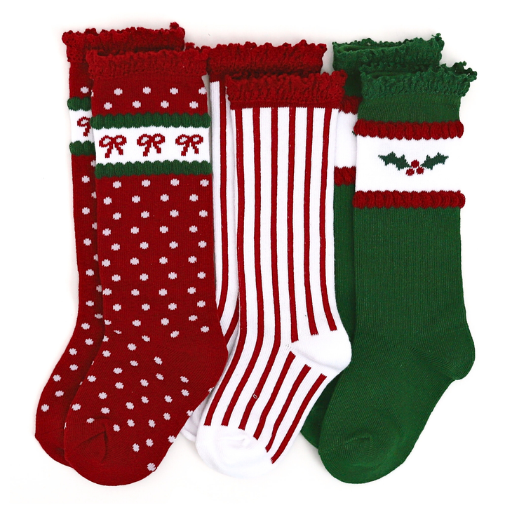 Little Stocking Co. - Classic Christmas Knee High Socks 3-Pack