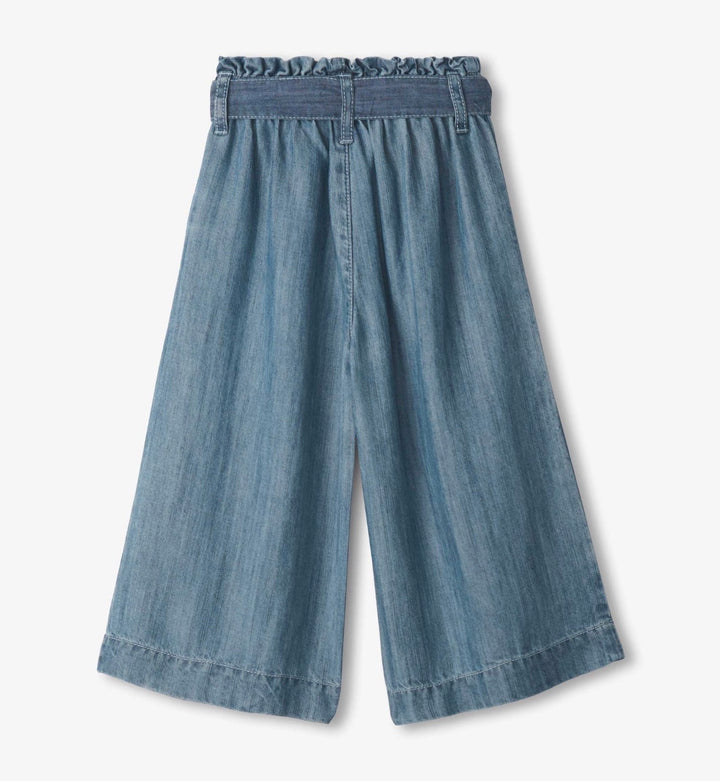 Cropped Paperbag Pants | Smokey Blue