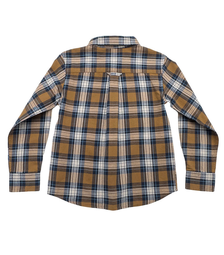 Boys Folly Island Flannel | Camel Plaid