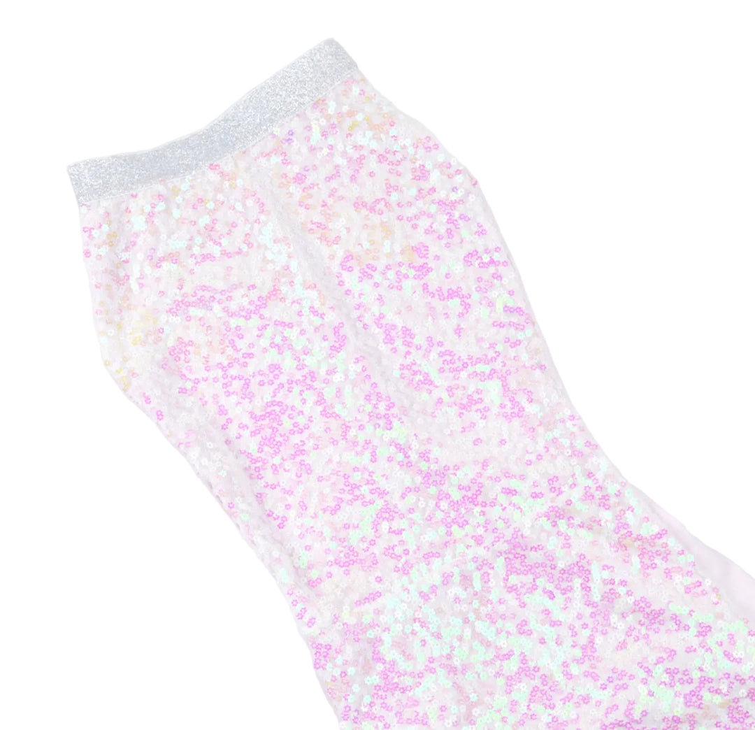 Pink Daisy Sequin Mermaid Tail
