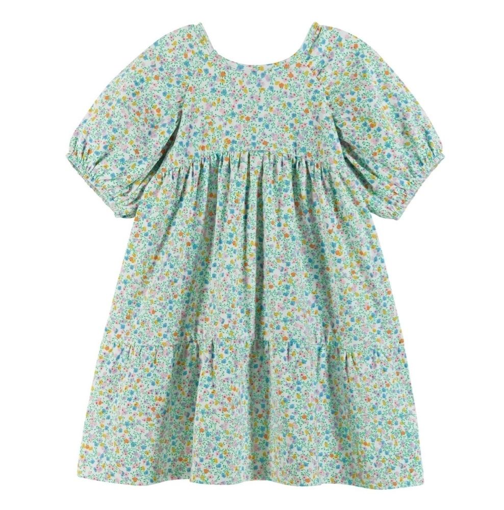 Andy & Evan Floral Puff Sleeve Dress: 2T