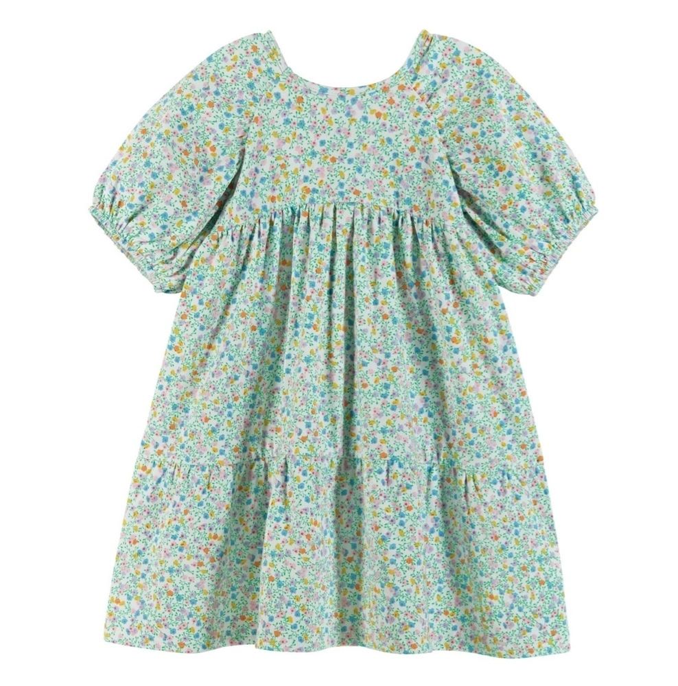Andy & Evan Floral Puff Sleeve Dress: 2T,4T,6