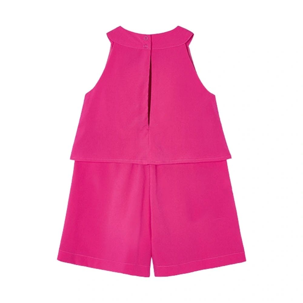 Mayoral Girls Jumpsuit Dress- Fuschia