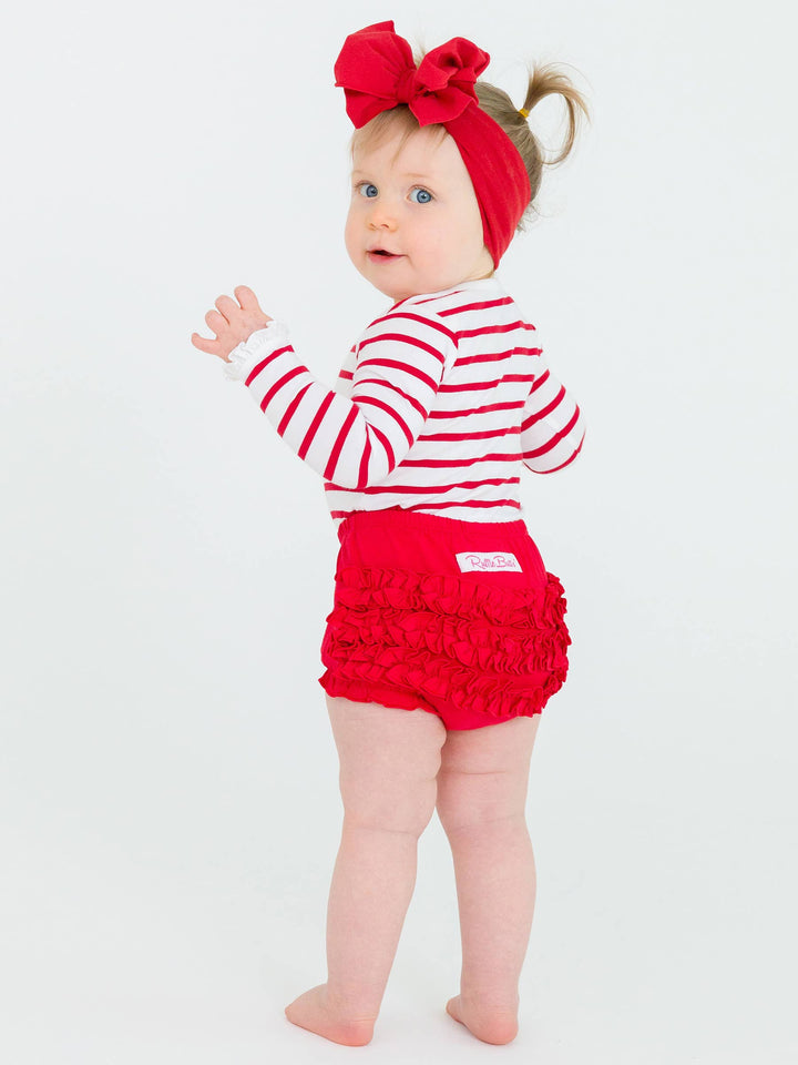 Girls Red Big Bow Headband