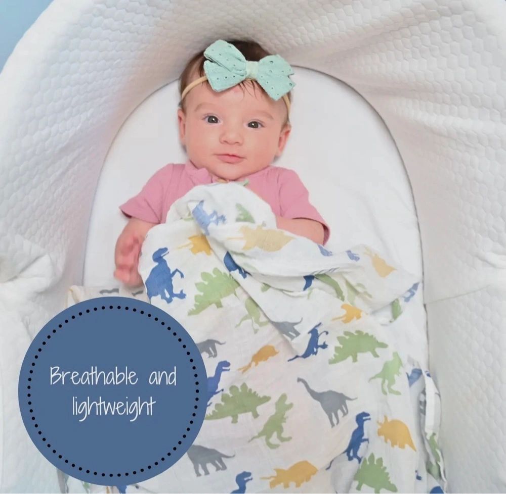 Rawr-Some Baby Muslin Swaddle Blanket