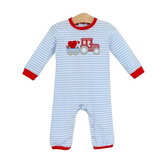 Heart Tractor Valentine’s Day Infant Boys Romper: 18M