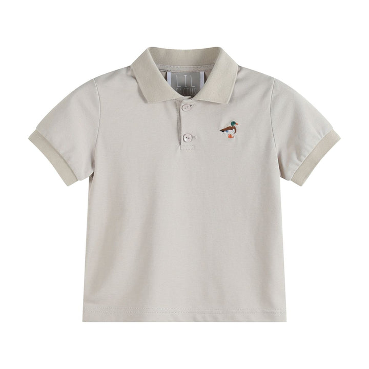 Light Brown Mallard Boys Golf Polo Shirt