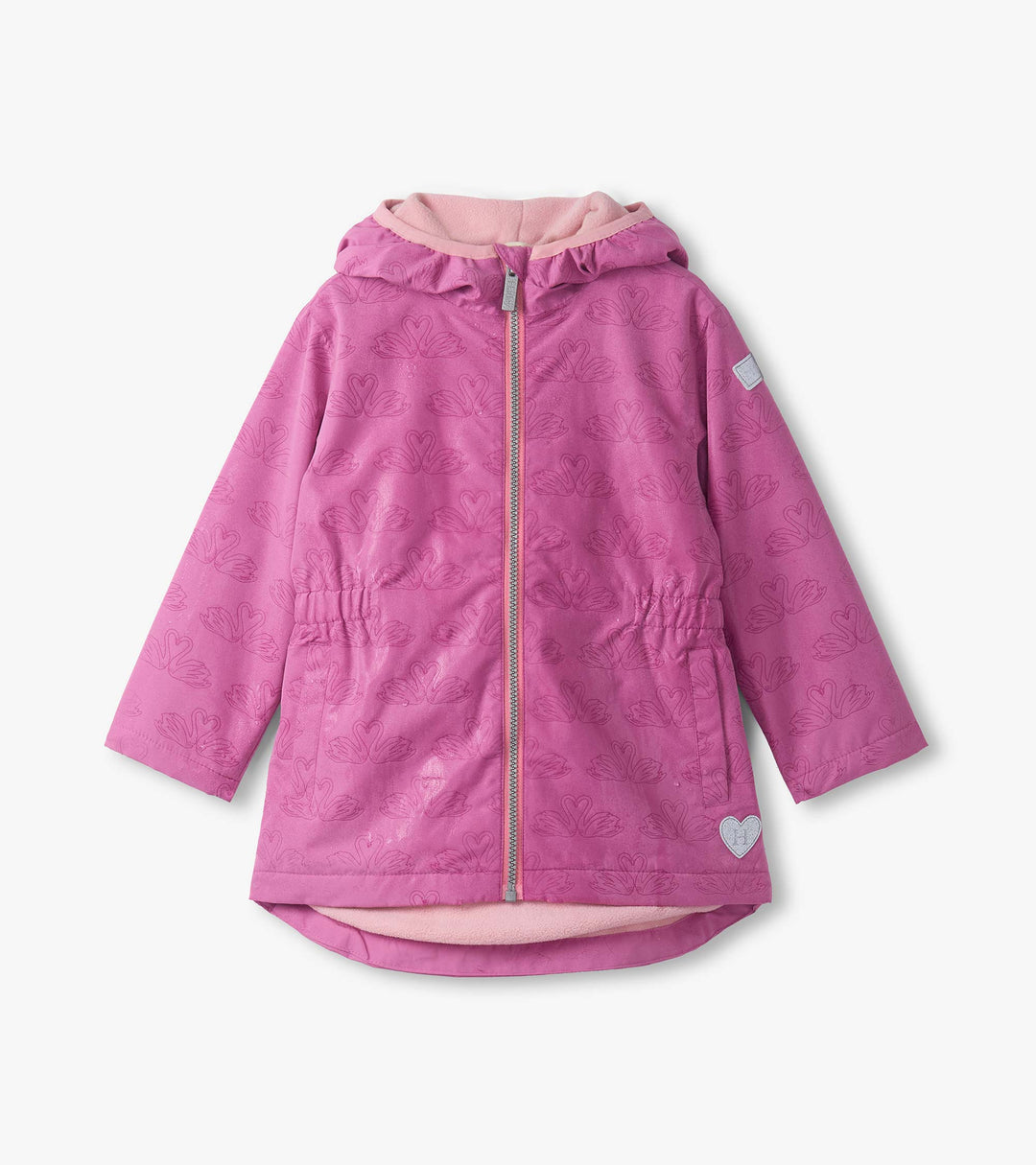 Heart Swans Colour-Reveal Field Jacket - Radiant Orchid