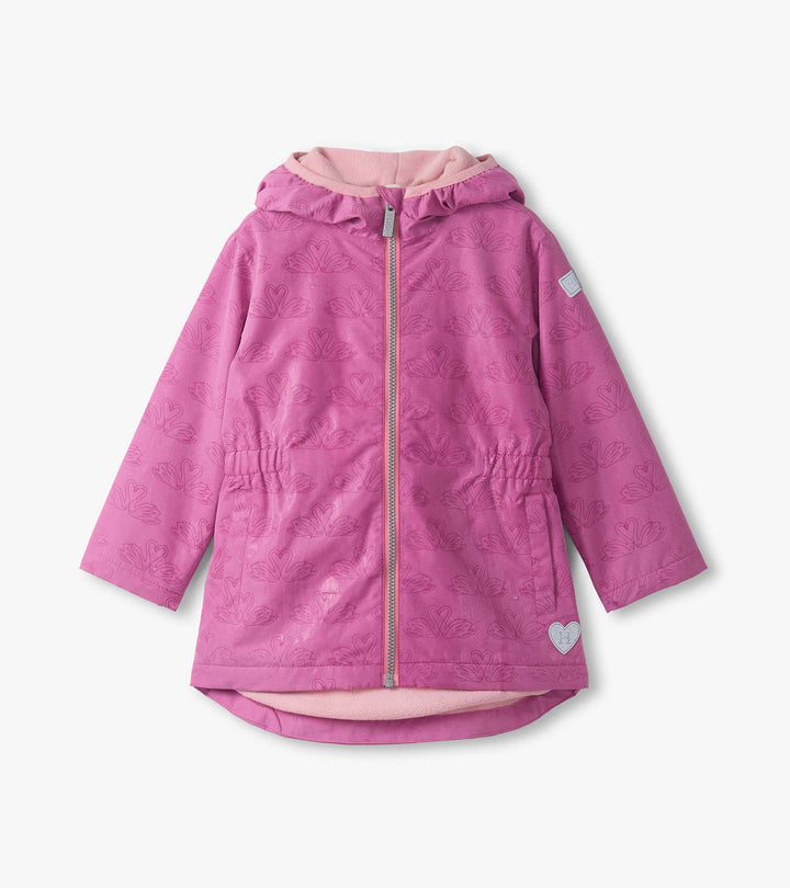 Heart Swans Colour-Reveal Field Jacket - Radiant Orchid